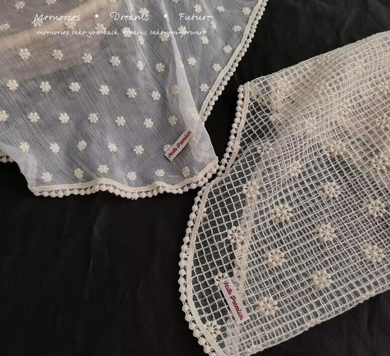 2kindsフラワー刺繍ボンネット