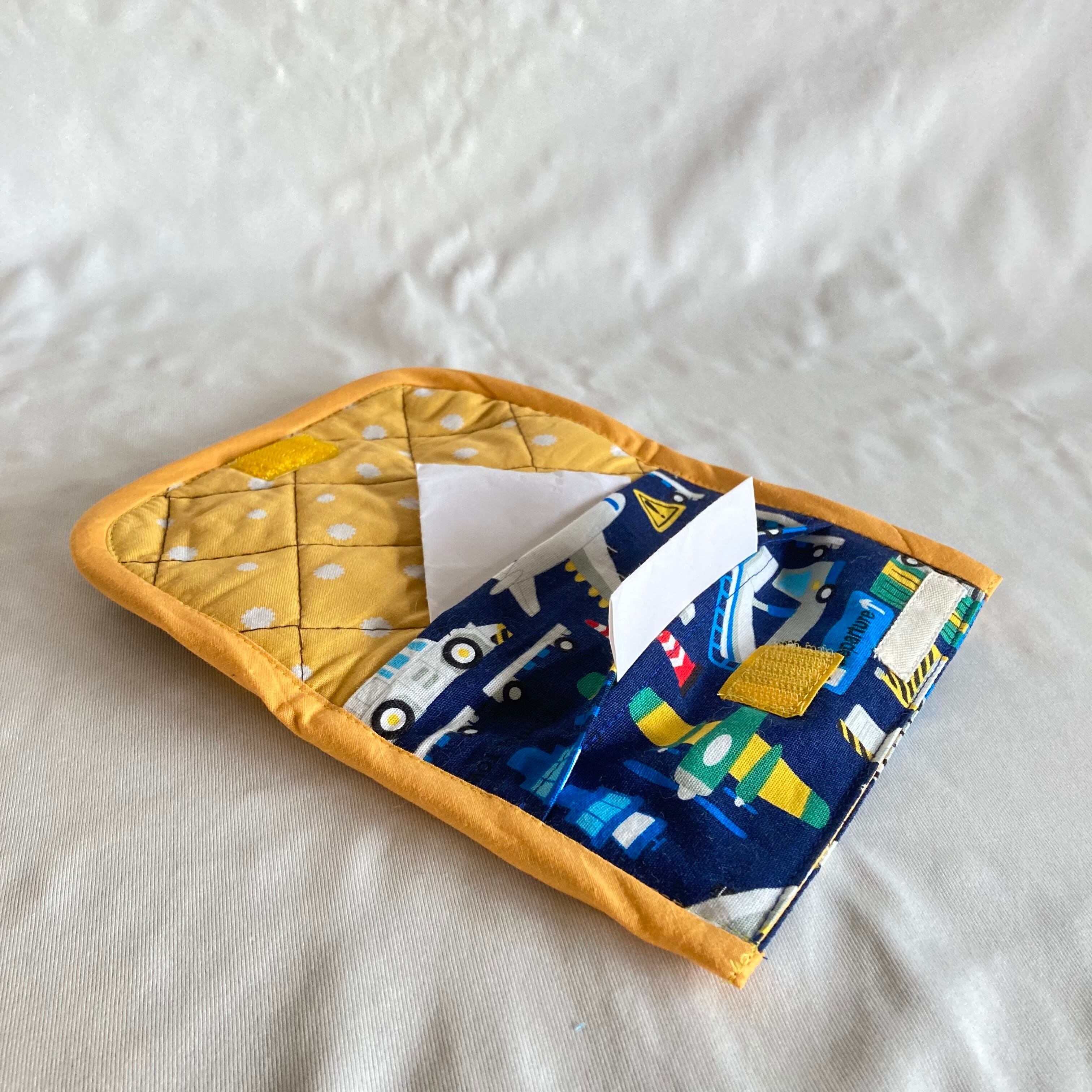 裏キルティング移動ポケット☆カラフル海賊船マリンヨット飛行機