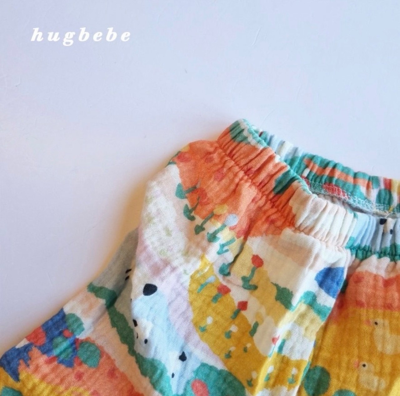 【Hugbebe】 ふわふわガーゼコットンパンツ アニマルファーム （80–120cm） - 2