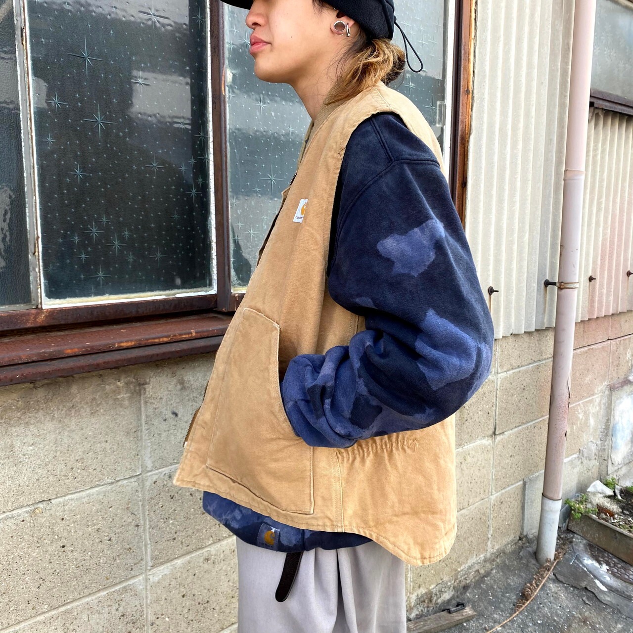 80年代 USA製 Carhartt カーハート ダック地 ワークベスト メンズL 