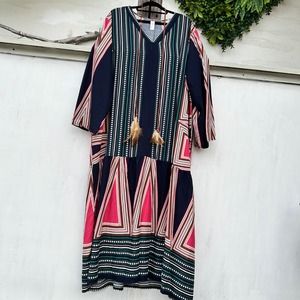 ボヘミアンゆったりワンピース