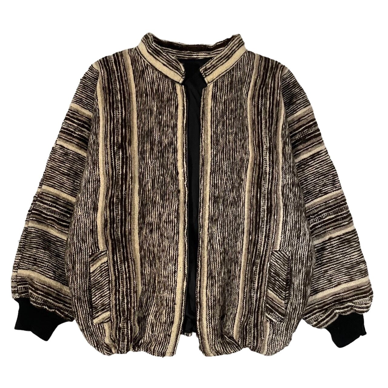 1990's Bolivia wool dolman sleeve blouson #E479