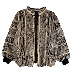 1990's Bolivia wool dolman sleeve blouson #E479