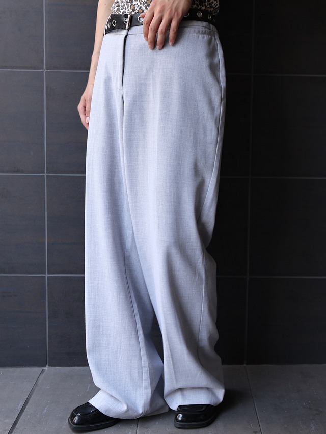 grey straight slacks