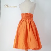 フラダンス 衣装 パウスカート オレンジ系 橙 無地 シンプル ハワイアン アロハ フラ ダンス レッスン 練習 シングル スカート 練習着 かわいい おしゃれ 上品 華やか 鮮やか フレア ふんわり 軽やか かわいらしい おしゃれ着