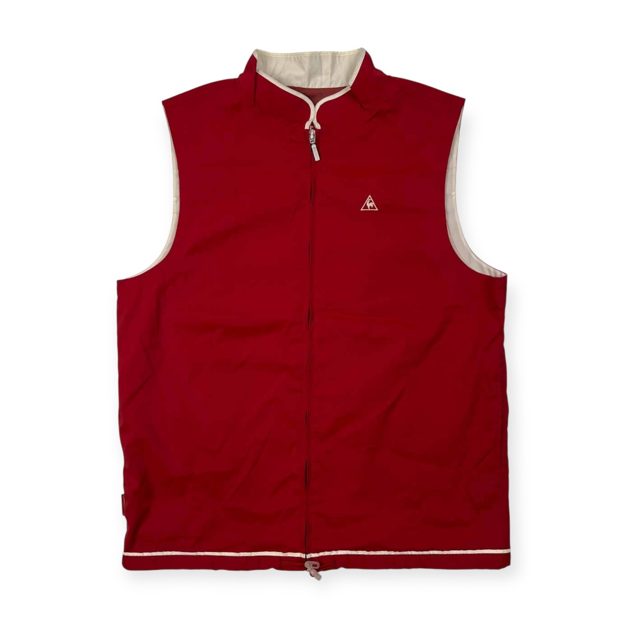 le coq sportif GOLF ルコック ゴルフ ジップアップ ウインドブレーカー ベスト M /レッド/裏メッシュ