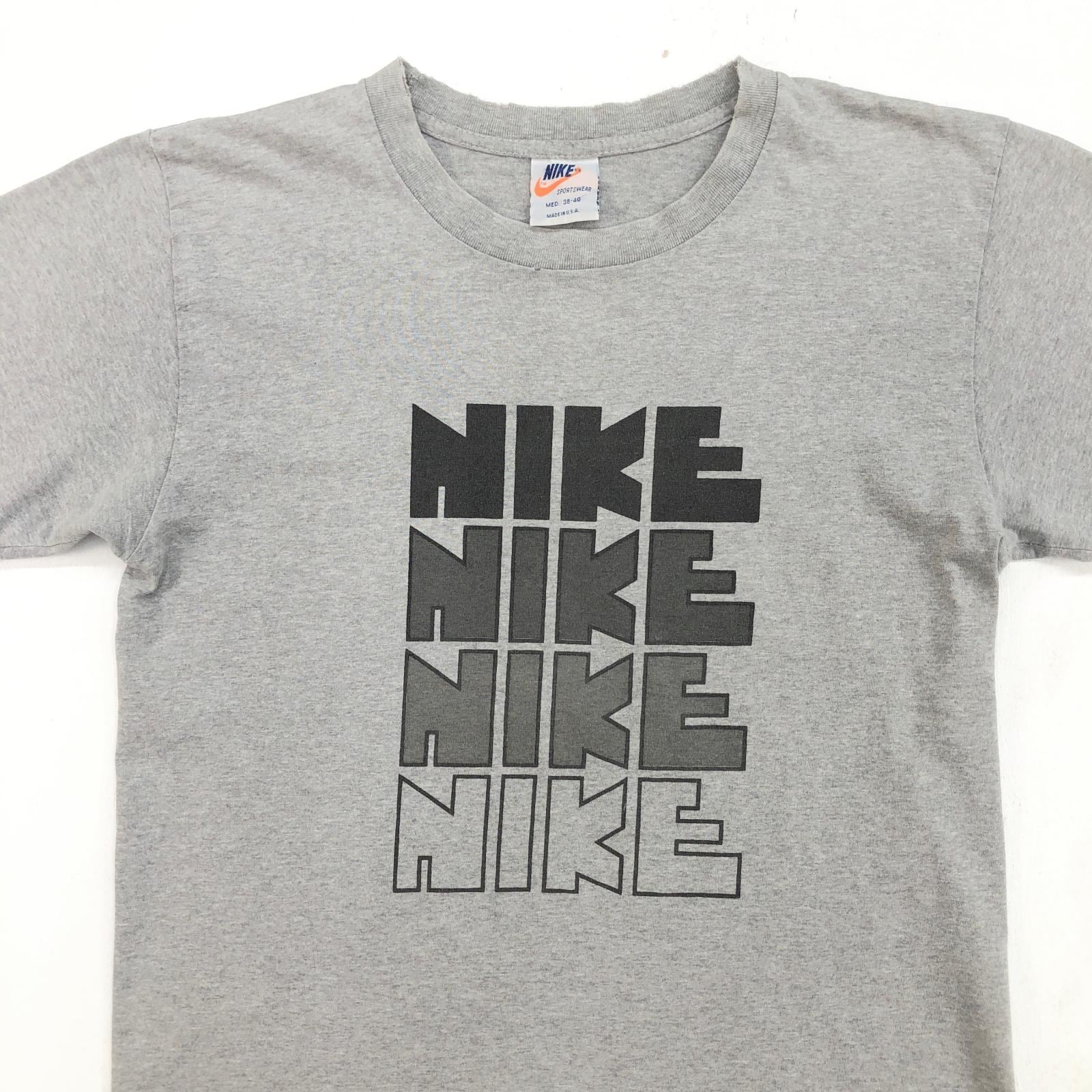 NIKE ナイキ 70年代 USA製 オレンジタグ 4連 ゴツナイキ プリントT