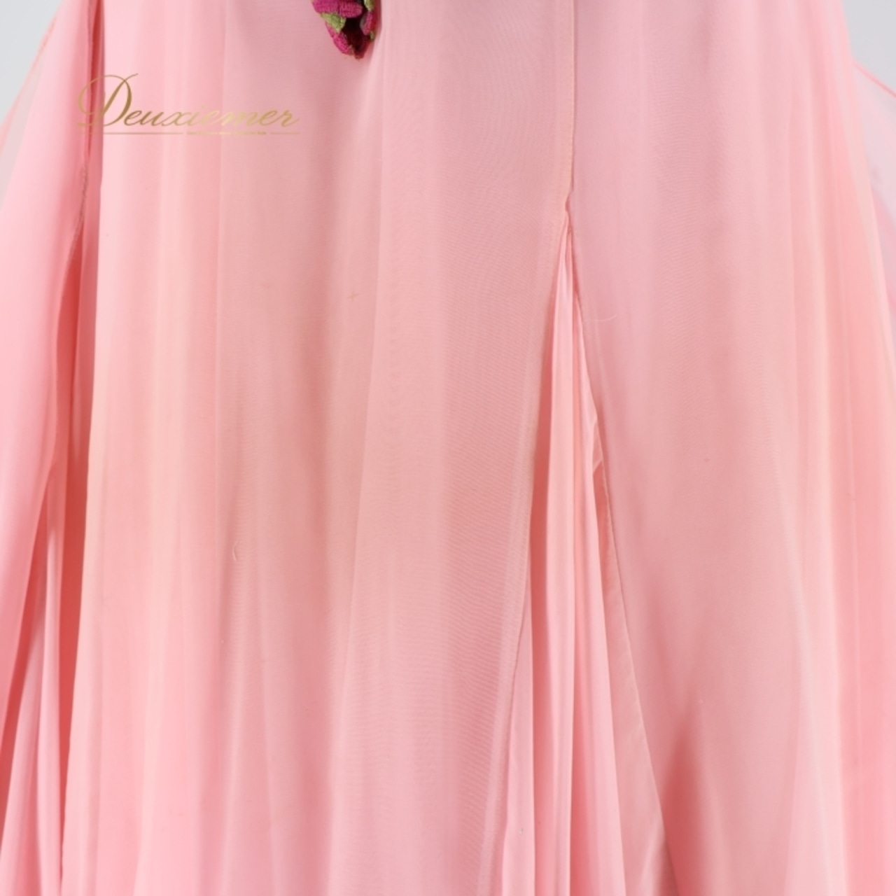 社交ダンス 衣装 エダスー edda hsu スタンダードドレス ワンピース ドレス デモ 競技 ダンス パーティ 発表会 綺麗 落ち感 レース 花 フロート ピンク系 エレガント 軽やか 優雅 フェミニン 上品 競技用