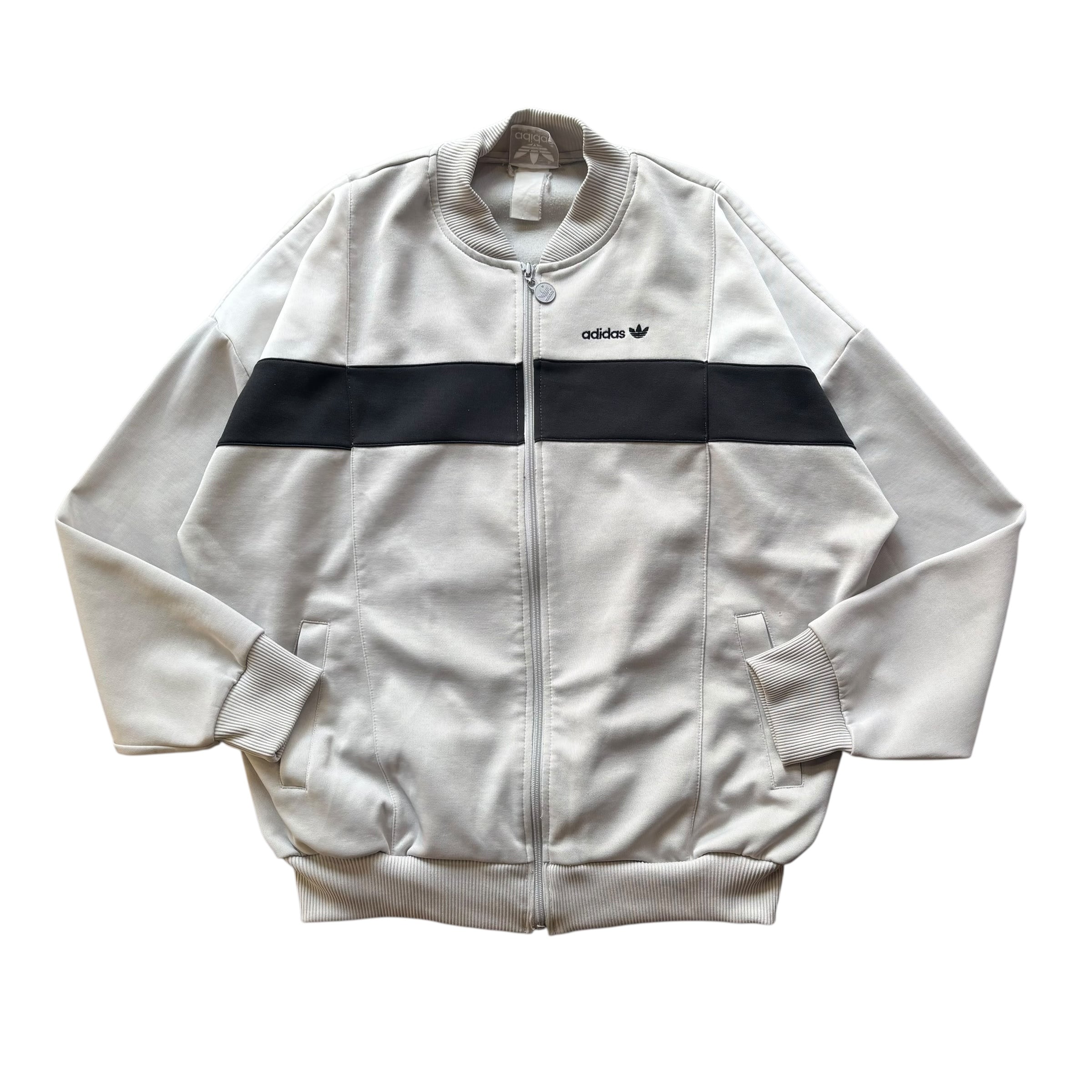 【古着】80's ”adidas” Track Jacket (Black×White×Gray)
