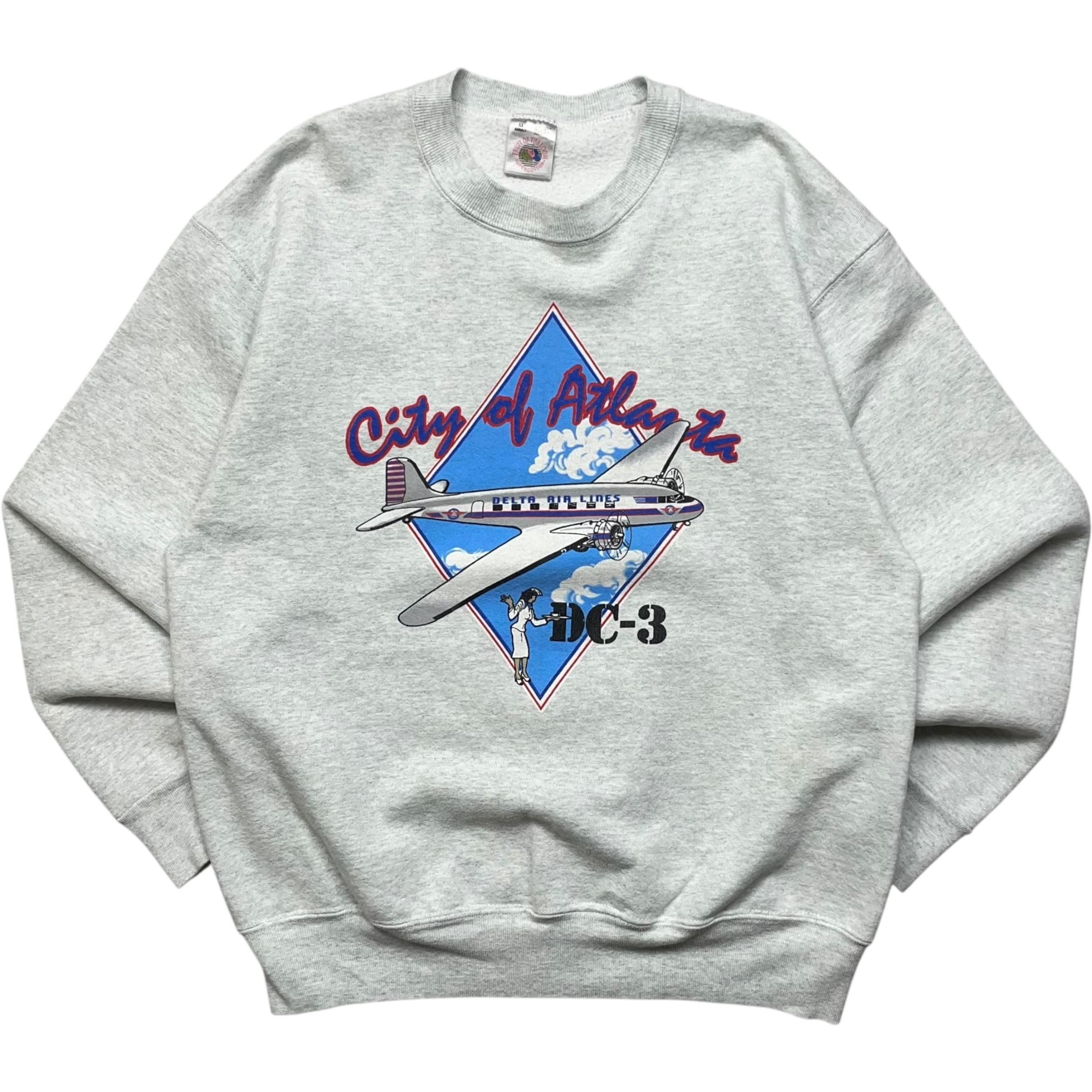 《M》 FRUIT OF THE ROOM フルーツオブザルーム スウェット 飛行機 プリント USA製 90年代 vintage no.6410