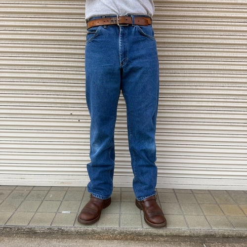 80〜90s USA製 Lee Riders 200 デニムパンツ ヴィンテージ リー W36 L32 W84cm L ヒゲ 濃紺 ユニオンチケット アメカジ 80s