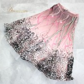 社交ダンス衣装 スカート レッスンウェア オールシーズン Leirena レイリーナ ピンク系 ブラック系 ホワイト系 ヒョウ柄 派手 社交ダンス スタンダード スカート フレアスカート おしゃれ キュート ダンスウェア 薄手 動きやすい エレガント 女性用 楽しいカラー パーティー バレエ 舞台衣装 ヒョウ柄デザイン 伸縮性 ポリエステル素材 柔らかい