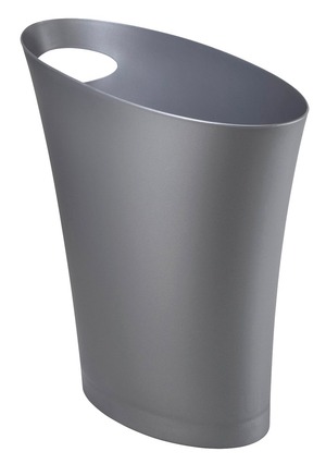 【在庫処分】umbra SKINNY CAN ゴミ箱 楕円 ふたなし ペール ダストボックス 7.5L チャコール