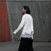 Leh(レー)GANKO別注×damage waffle L/S sweater コーディネート