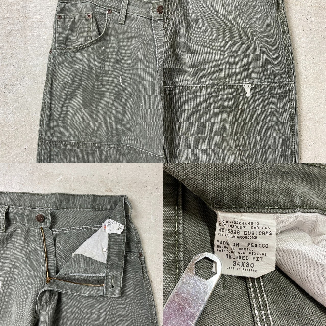 00年代 Dickies ディッキーズ ダック地 ダブルニー ワークパンツ 