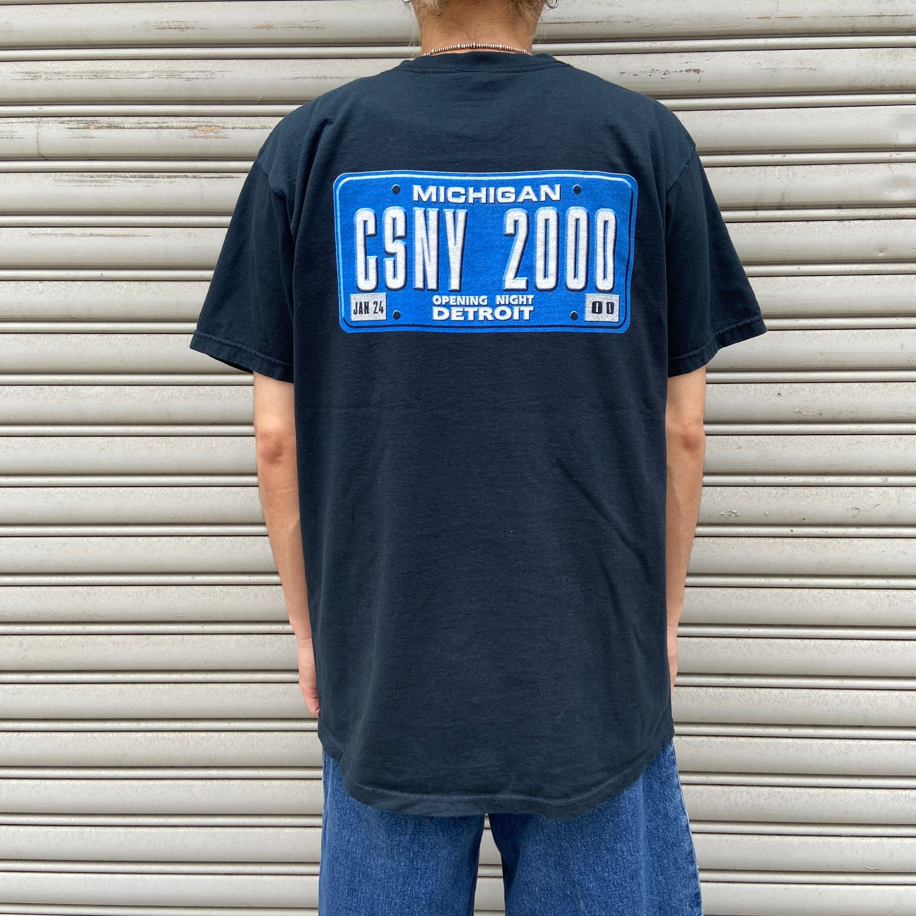 00s USA製 クロスビースティルスナッシュ&ヤング バンドTシャツ 黒 L