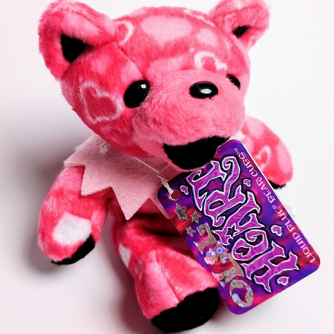☆DEADSTOCK / VINTAGE☆ 2001年製【 Grateful Dead(グレイトフルデッド)】5inch 5インチ / Bean Bear / ビーンベア /  ベロなし 舌なし 日本限定  Lil Heart / リル・ハート シリーズA〚アメリカン雑貨 アメトイ〛