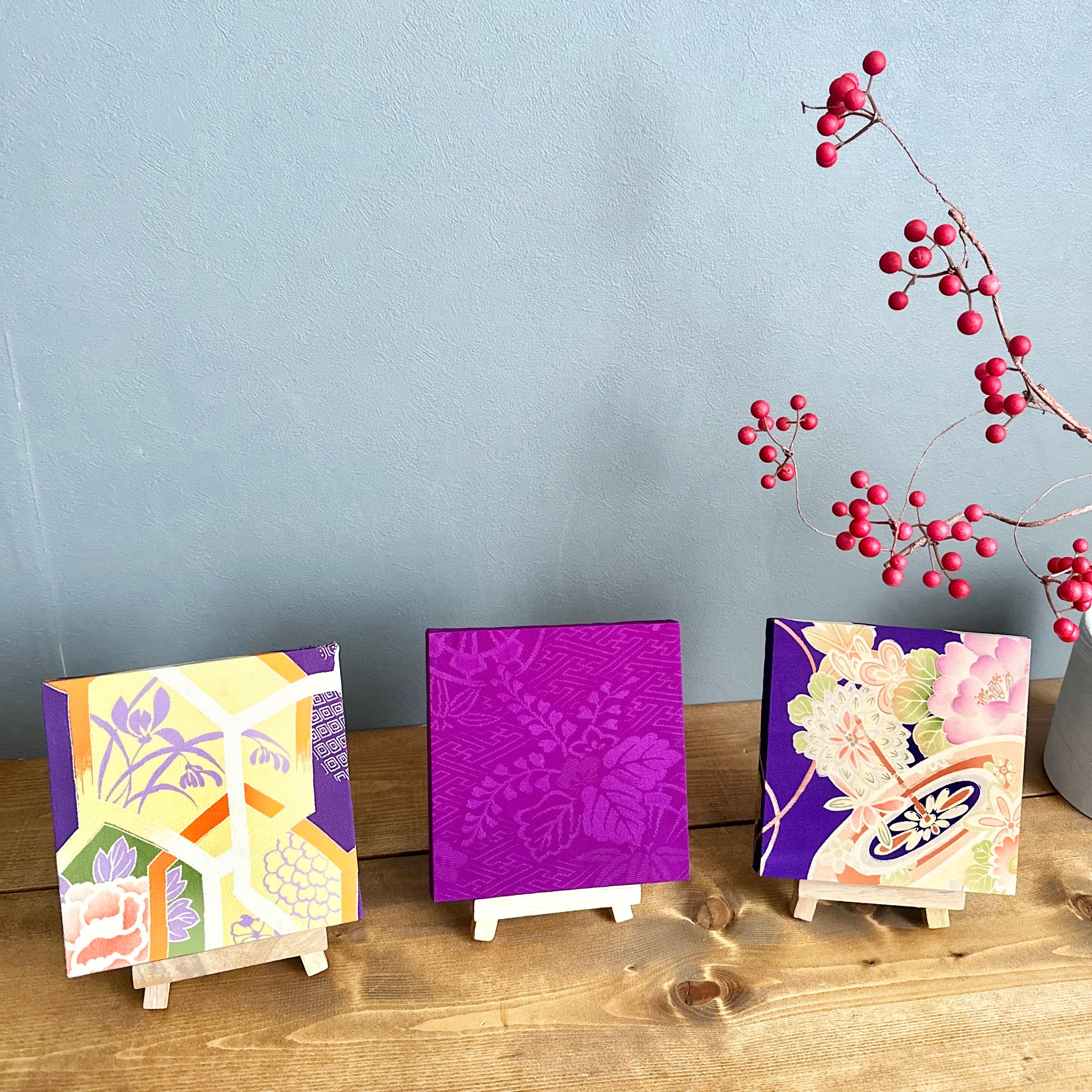 ★着物リメイク★紬★古布★ハンドメイド★花柄が綺麗★ポケットスリット★Aライン 紬のワンピース/ Aライン 麻の葉 フリーサイズ ゆったり目 着物