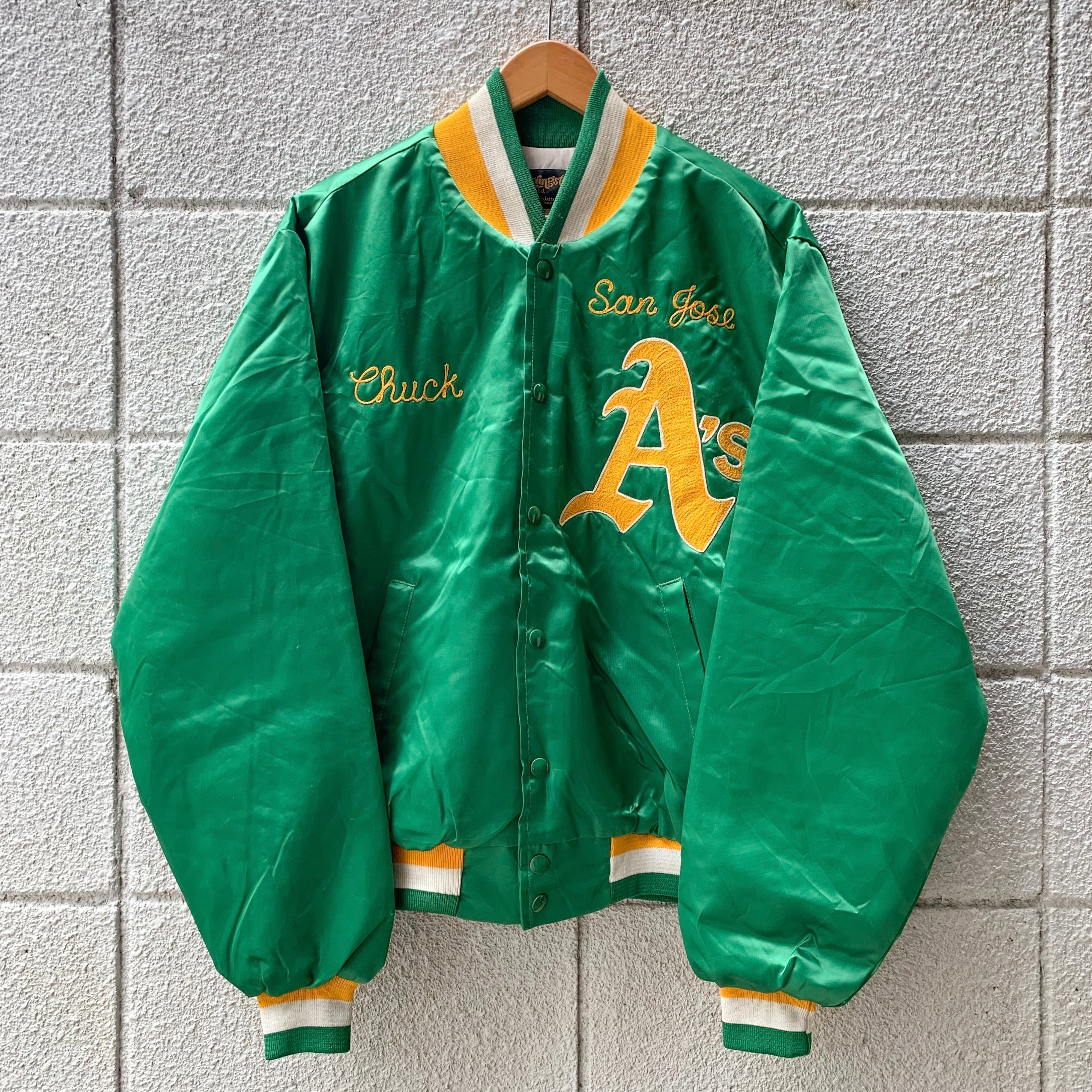 80's MLB Oakland Athletics Nylon Stadium Jacket L / オークランド