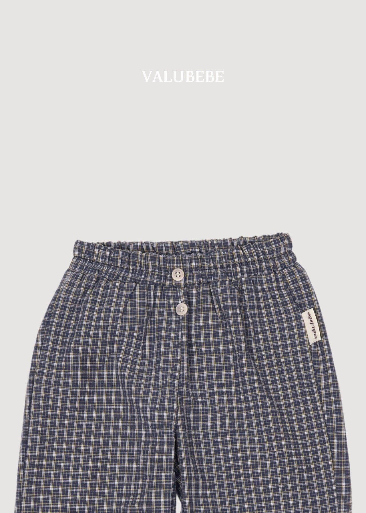 送料無料【予約】/ チェックボタンチノパンツ / valubebe