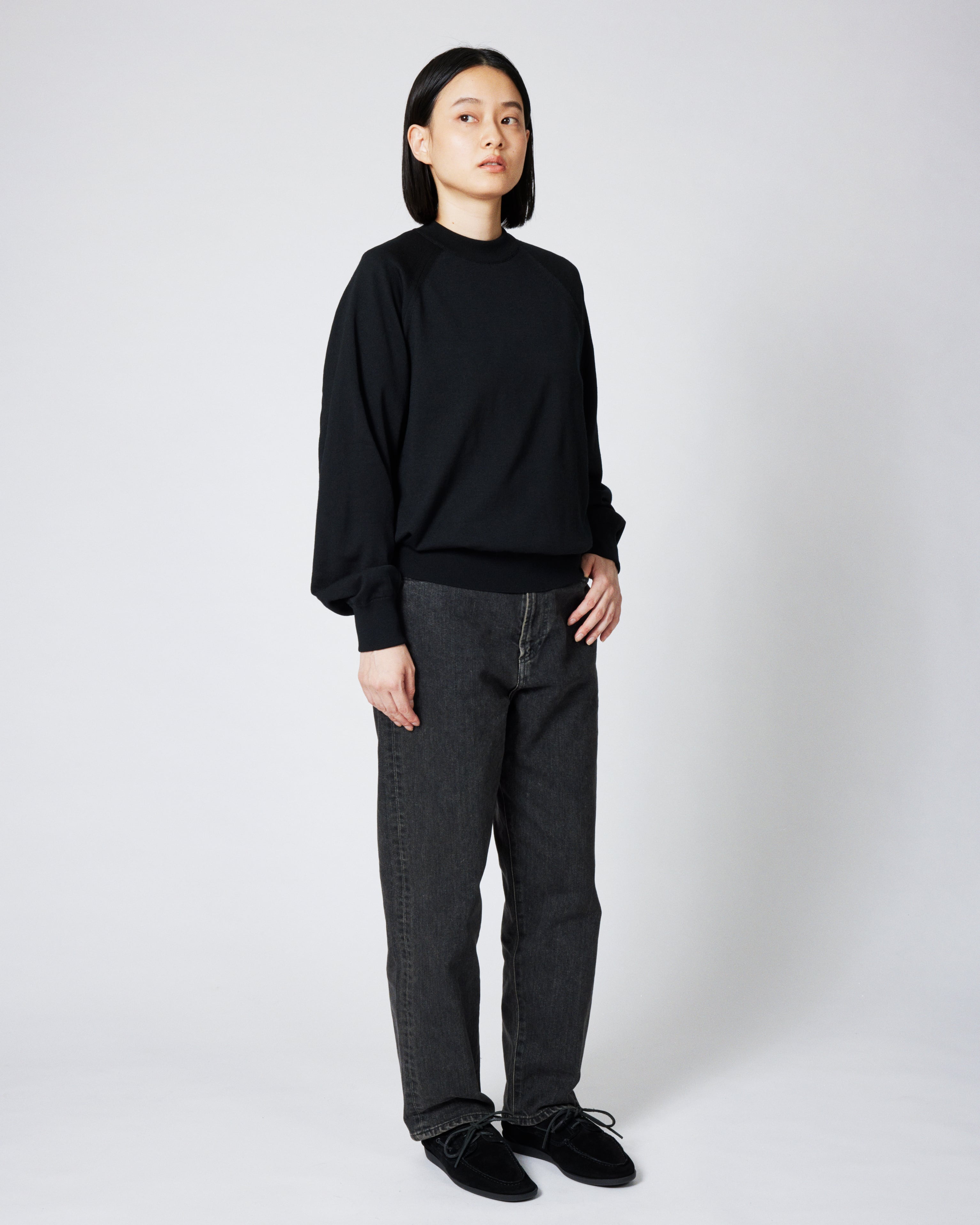 everyone high-gauge knit sweater (BLACK) | everyone