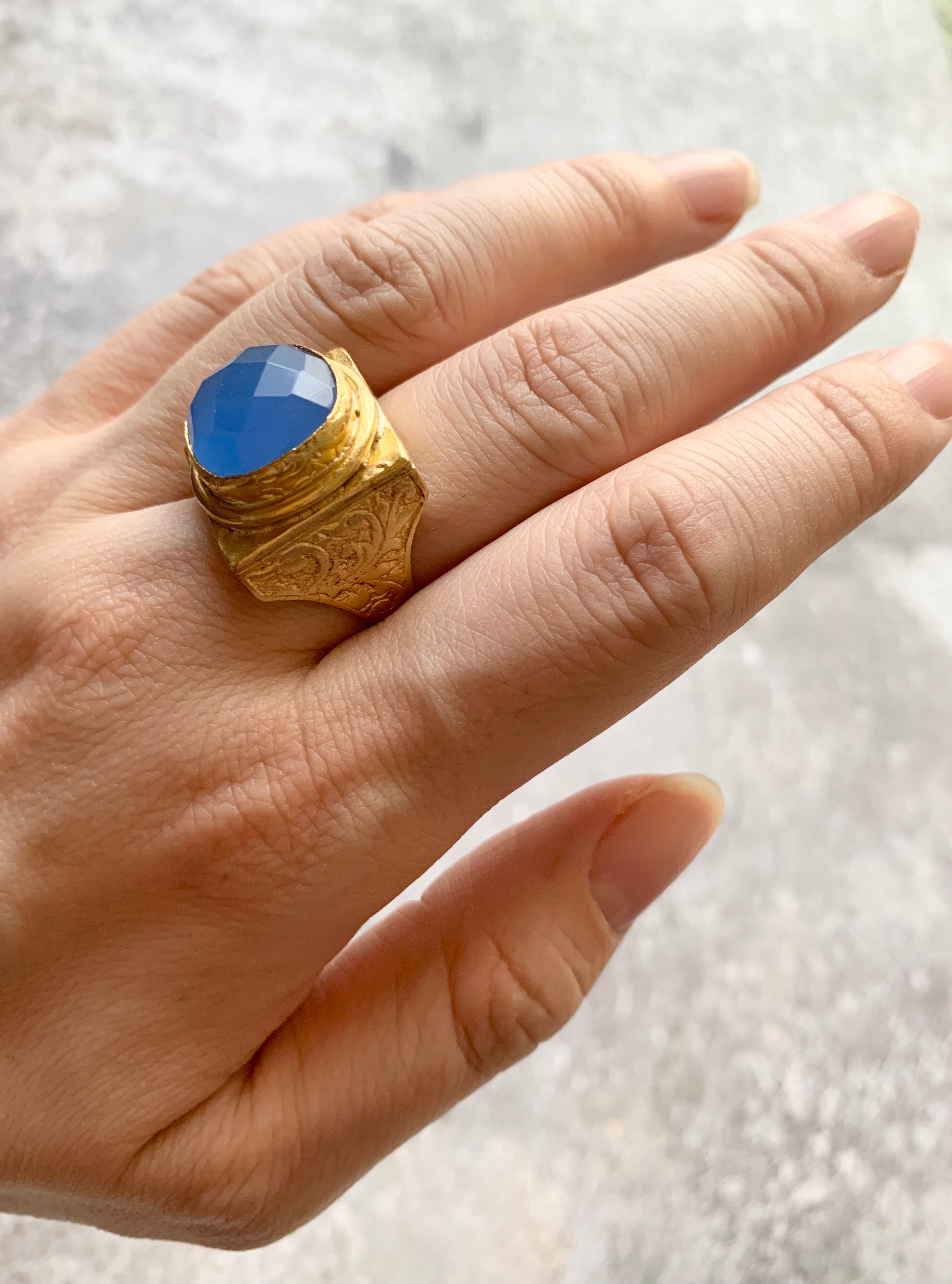 トルコ天然石リング2C