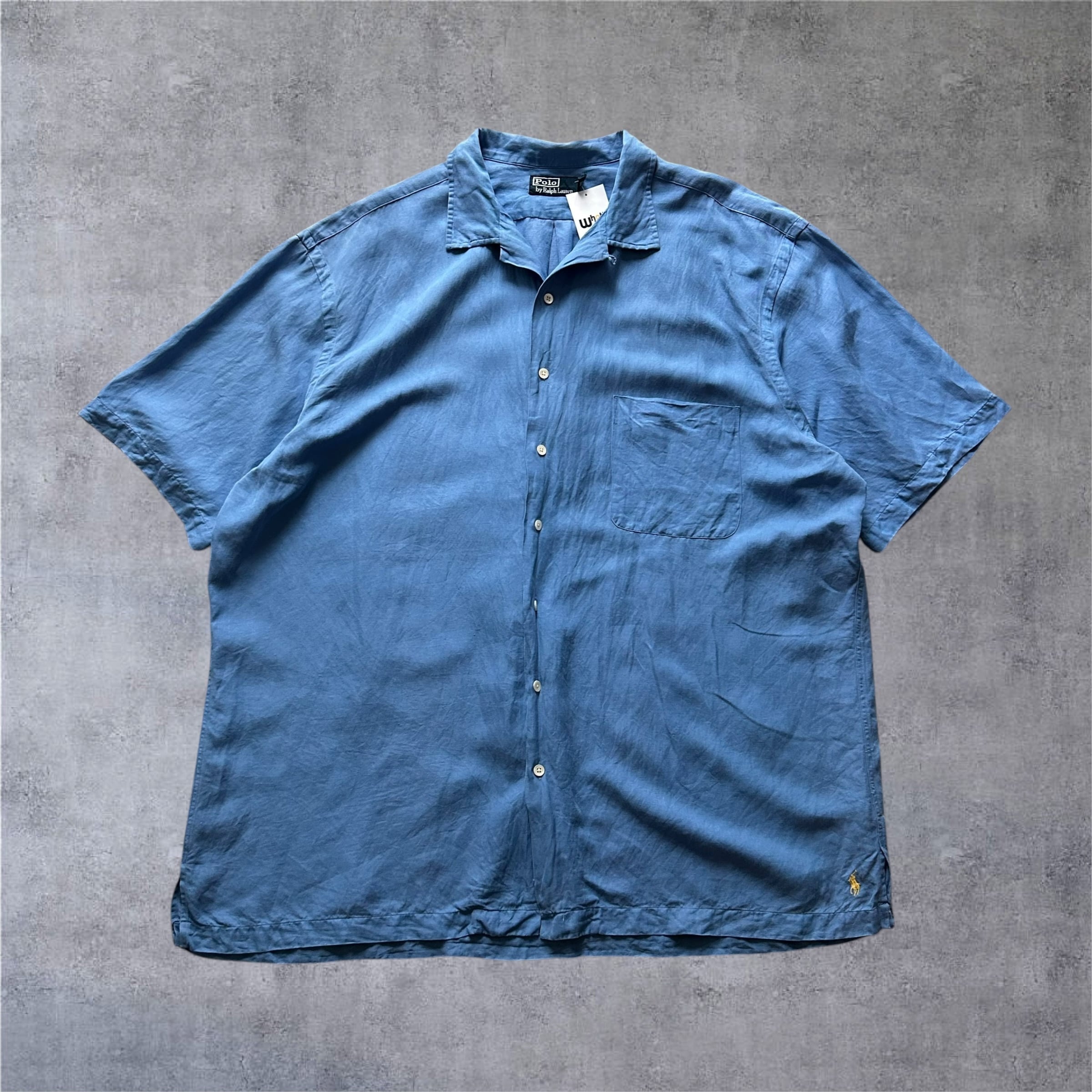 〜2000s Polo by Ralph Lauren Open Collar S/S Linen Shirt【高円寺店】