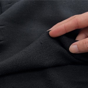 ★TC523◆2ｍ◆綿100%裏毛ニット生地◆ブラック