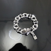 #1 & BUTTERFLY COMBO BRACELET HEART CLASP w/PADLOCK / #1 & バタフライ コンビ ブレスレット・ハートクラスプ