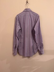 UNITED ARROWS UK パープルストライプシャツ