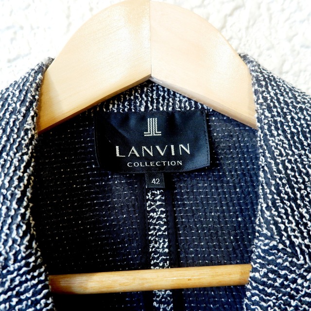 レディース42 ランバン スカートスーツ セットアップ グレー系 春夏  