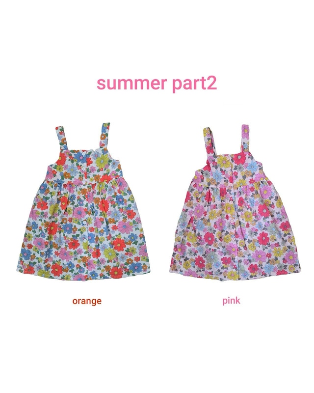 【取寄】bymimi|multi flower dress|マルチフラワーワンピース|S-XL|kids|26 summer 2nd