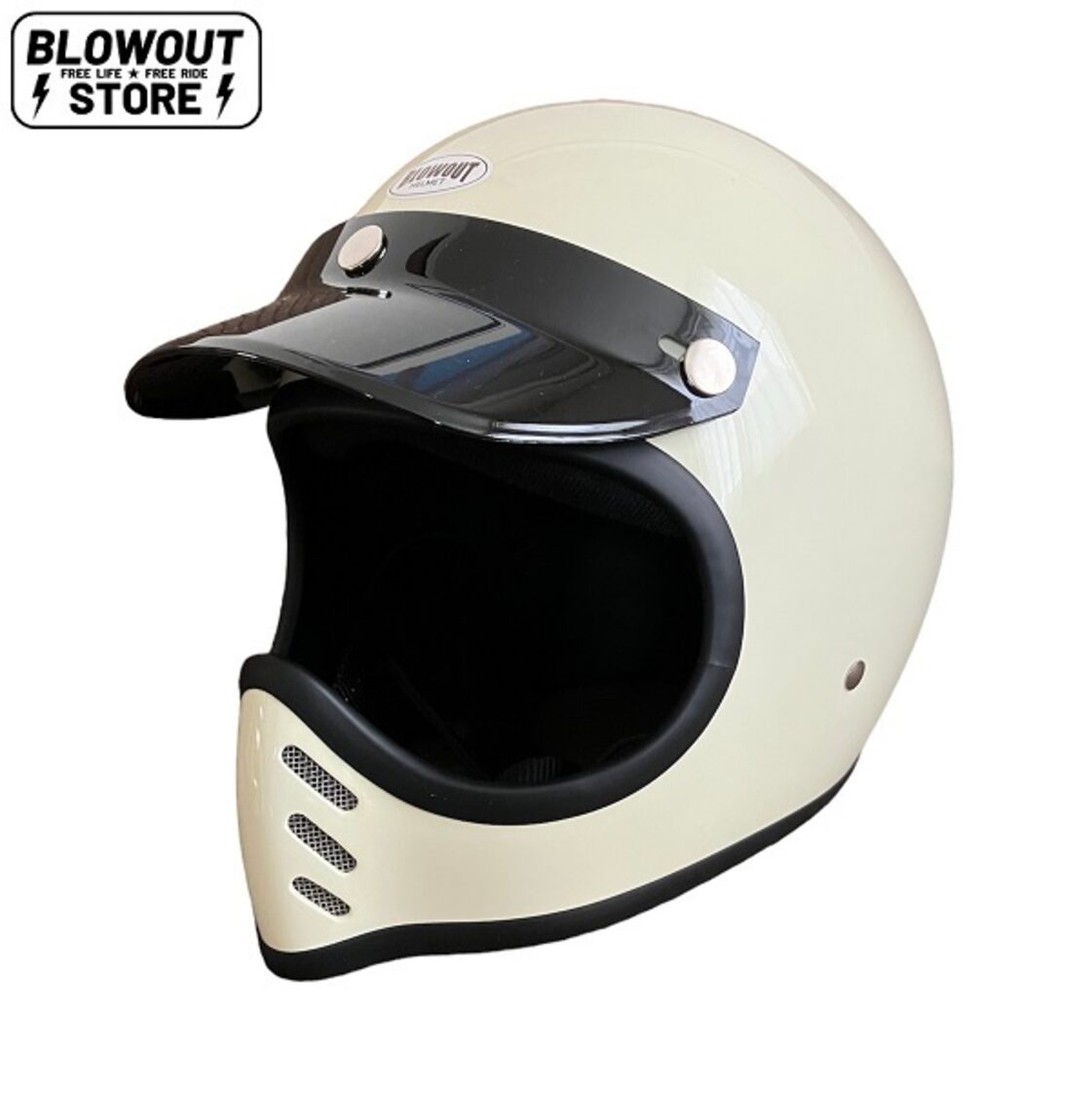 Buco ホワイト ジェットヘルメット MOTO m/L 内装加工済 Dead Stock 