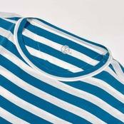 45r 45rpm フォーティーファイブ アールピーエム ボーダー 半袖 Tシャツ カットソー 2/水色×ホワイト レディース