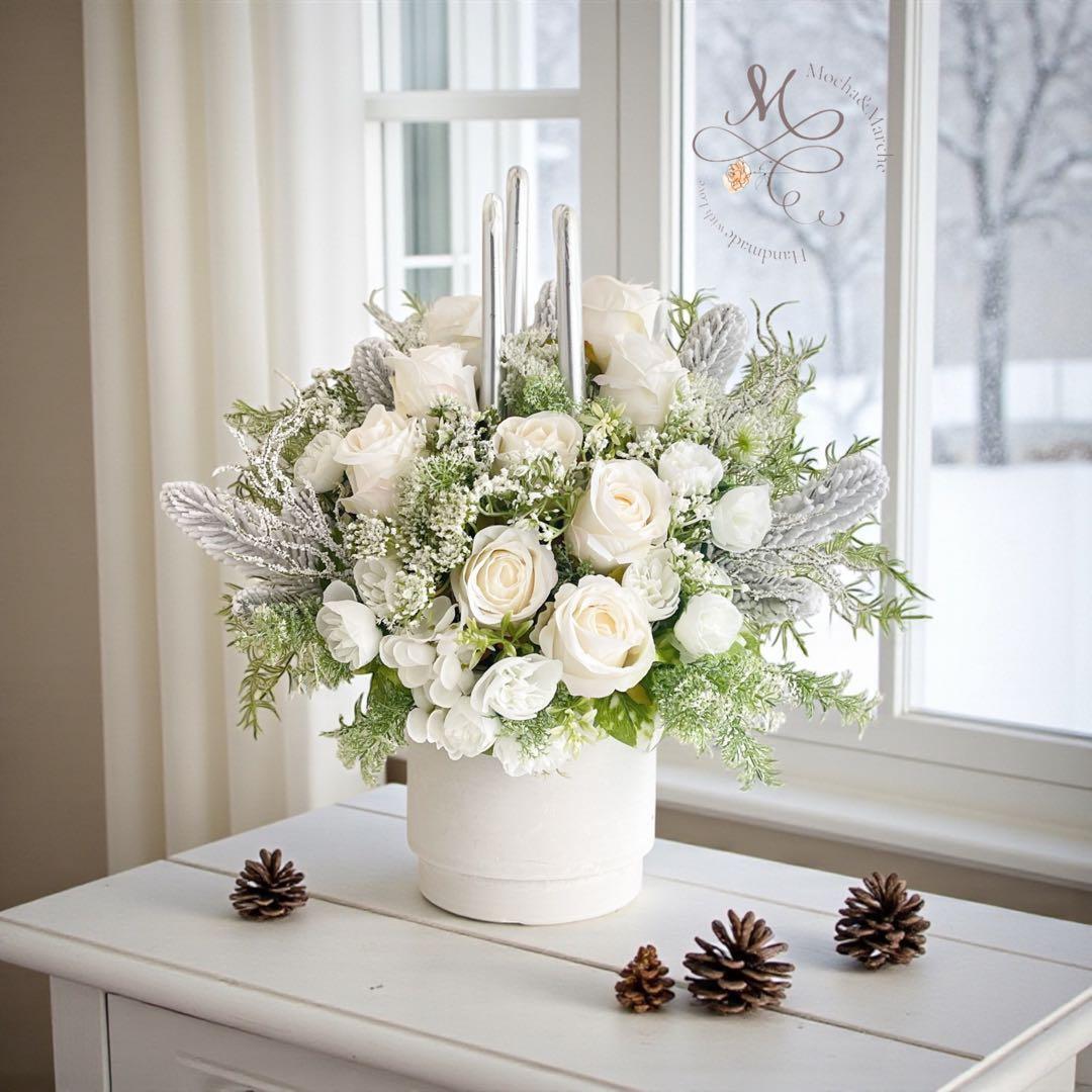 エレガントアレンジメント 花瓶付き 華やぐ高級アーティ