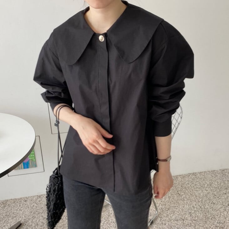 バックプリーツビッグカラーブラウス 11121 | Raycia