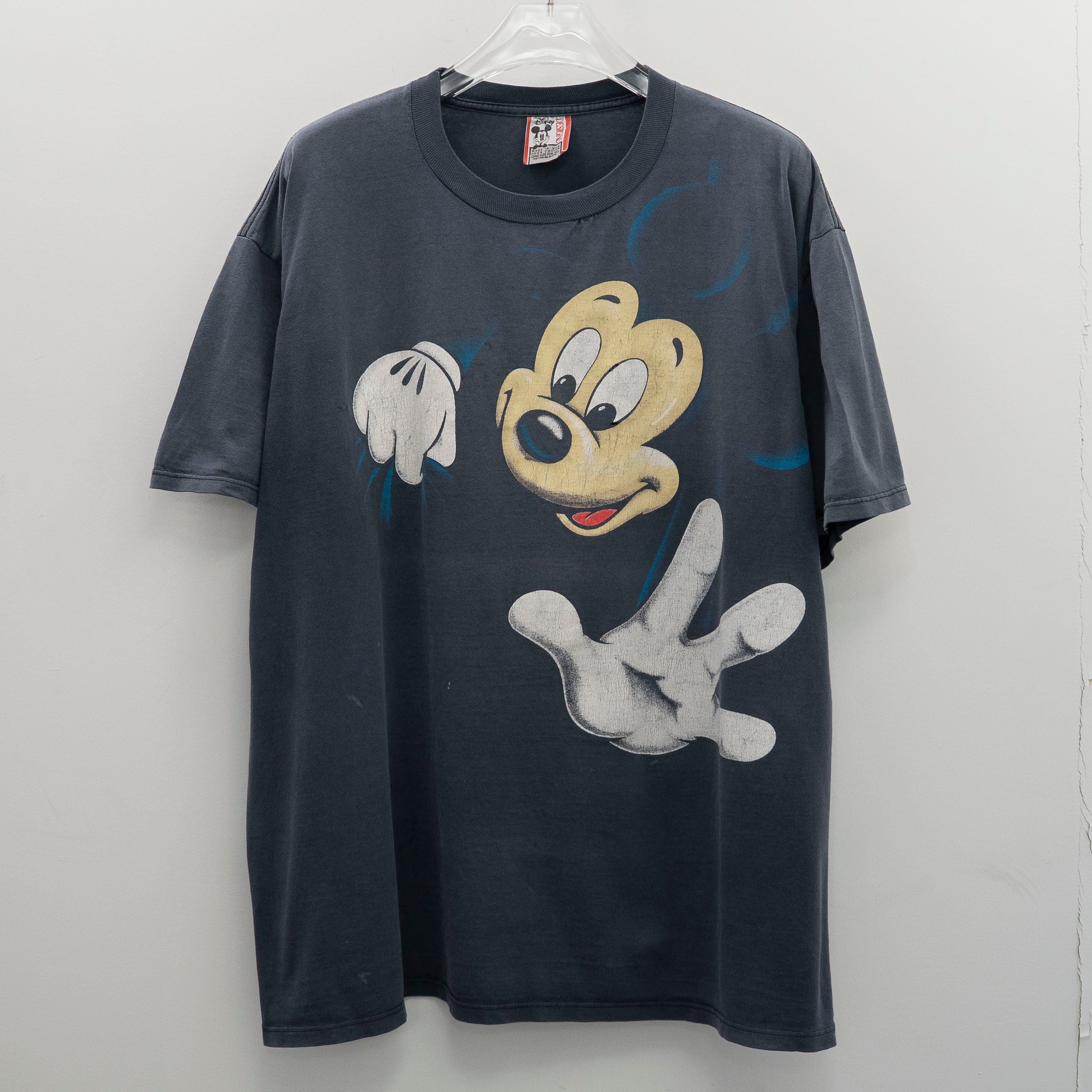 Disney " Mickey Mouse Link Print " Original Tag Fits XL 【A6-161】