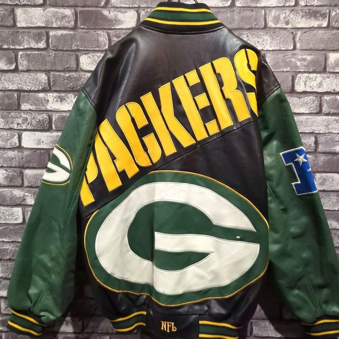 90s パッカーズ packers スタジャン NFL グリーン ゆるだぼ-