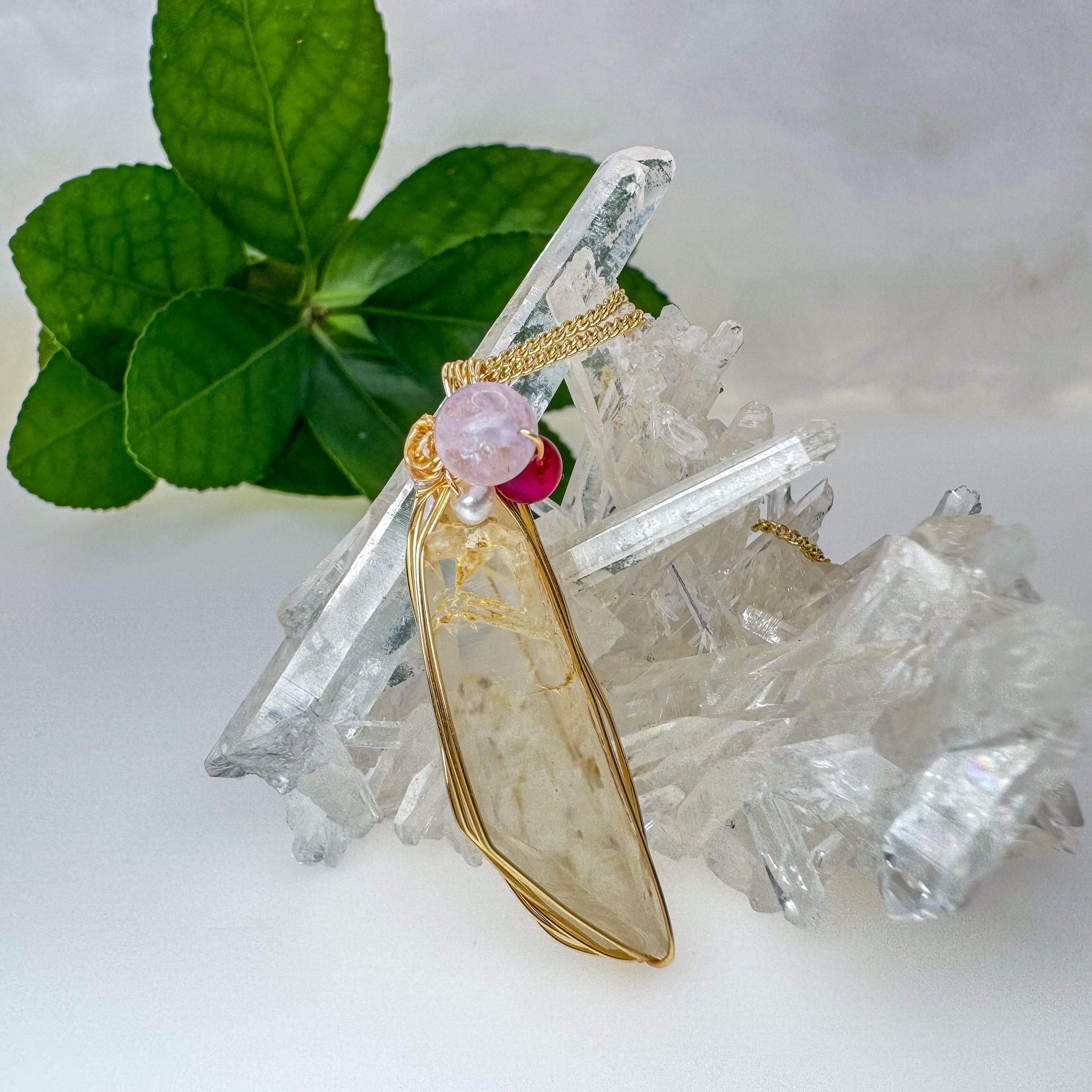 高千穂水晶ネックレス | sunday shop〜宮崎水晶アクセサリー〜