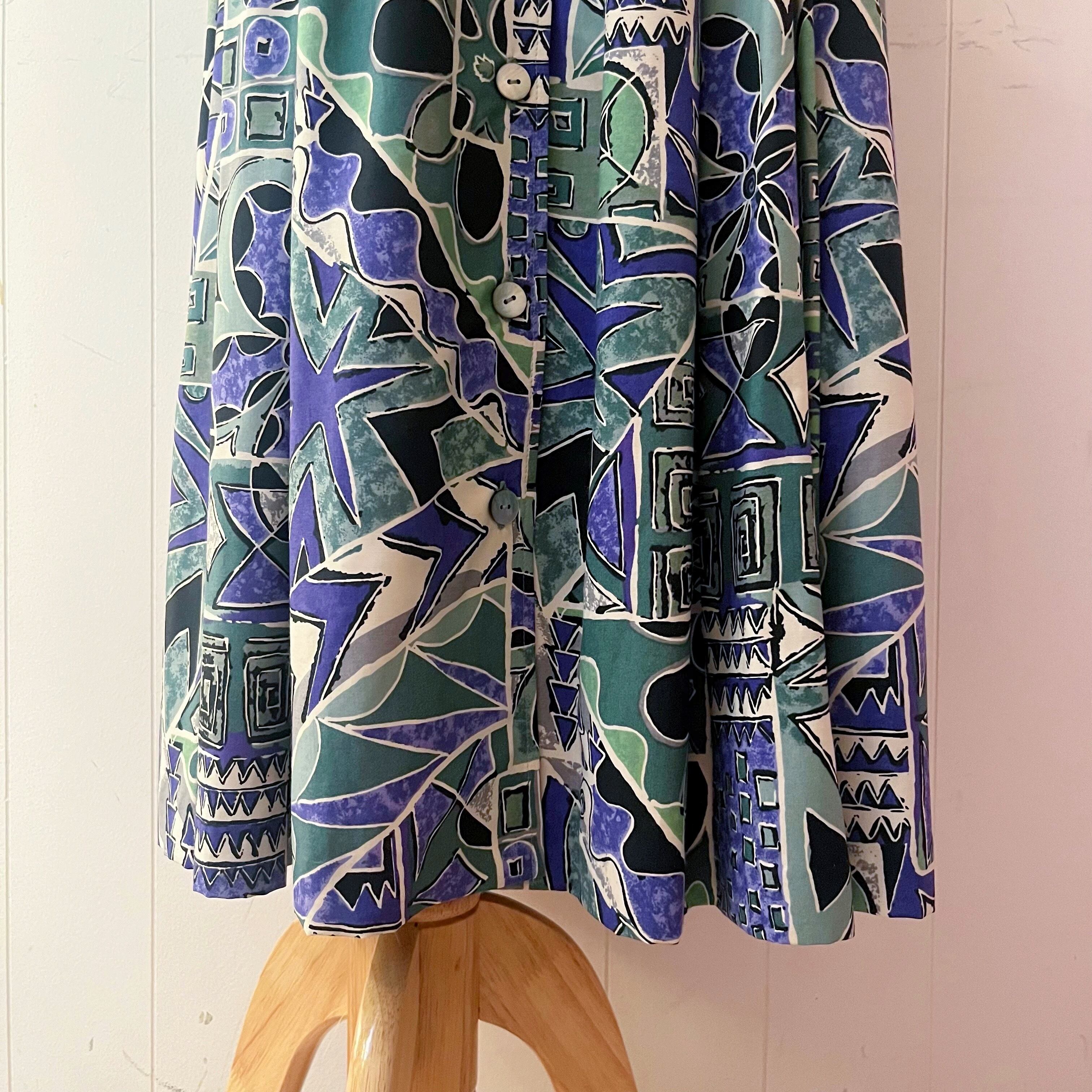 geometric front button one-piece