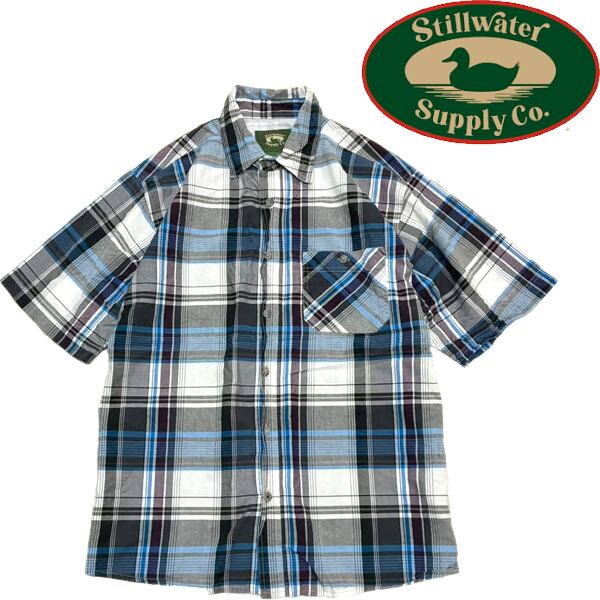 SAILORS 半袖 チェックシャツ 80s 当時物 1点物◇USAブランド半袖チェックシャツ古着メンズL/XLレディースOK