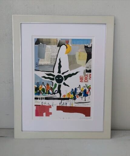 津田耕「Jazz-S」 ジクレー版画 2/100 額縁外寸26.0x32.0x2.0cm 内寸
