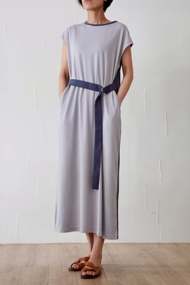 【SALE】90.　Anna Kerry / アンナケリー  カラーブロックワンピース(パープル系)（No.56252101)