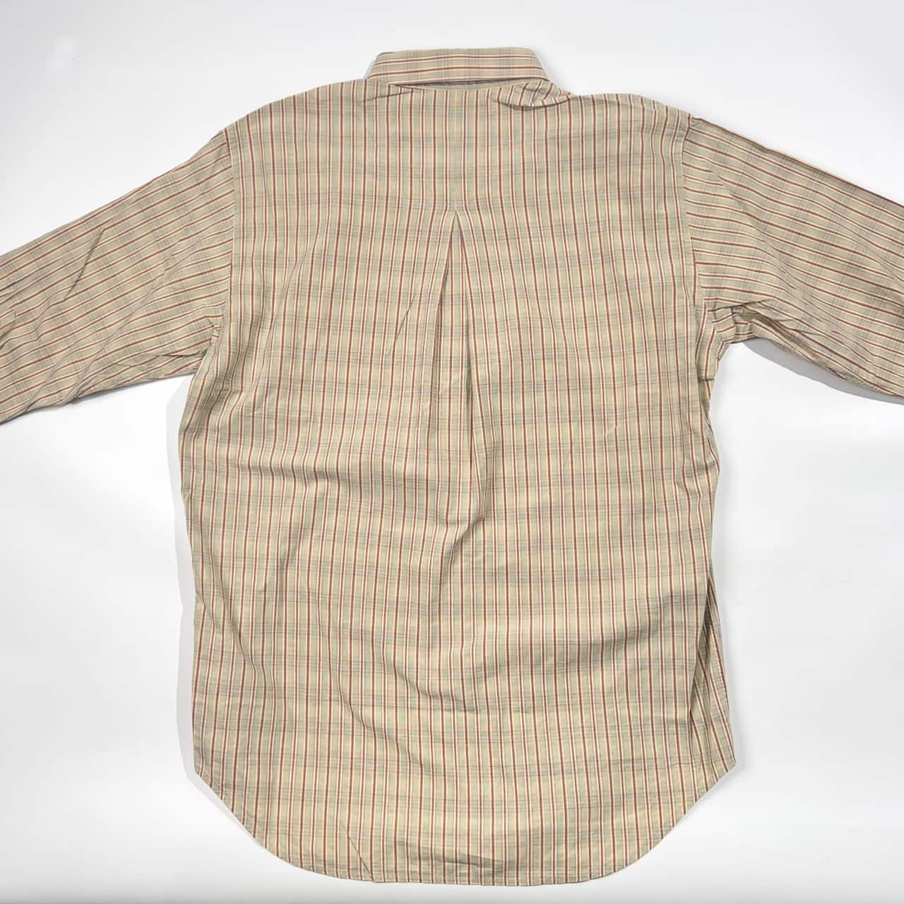 90s イタリア製 Marlboro Classics マルボロクラシックス チェック柄 BD ボタンダウン 長袖シャツ L/ベージュ系 メンズ ビンテージ