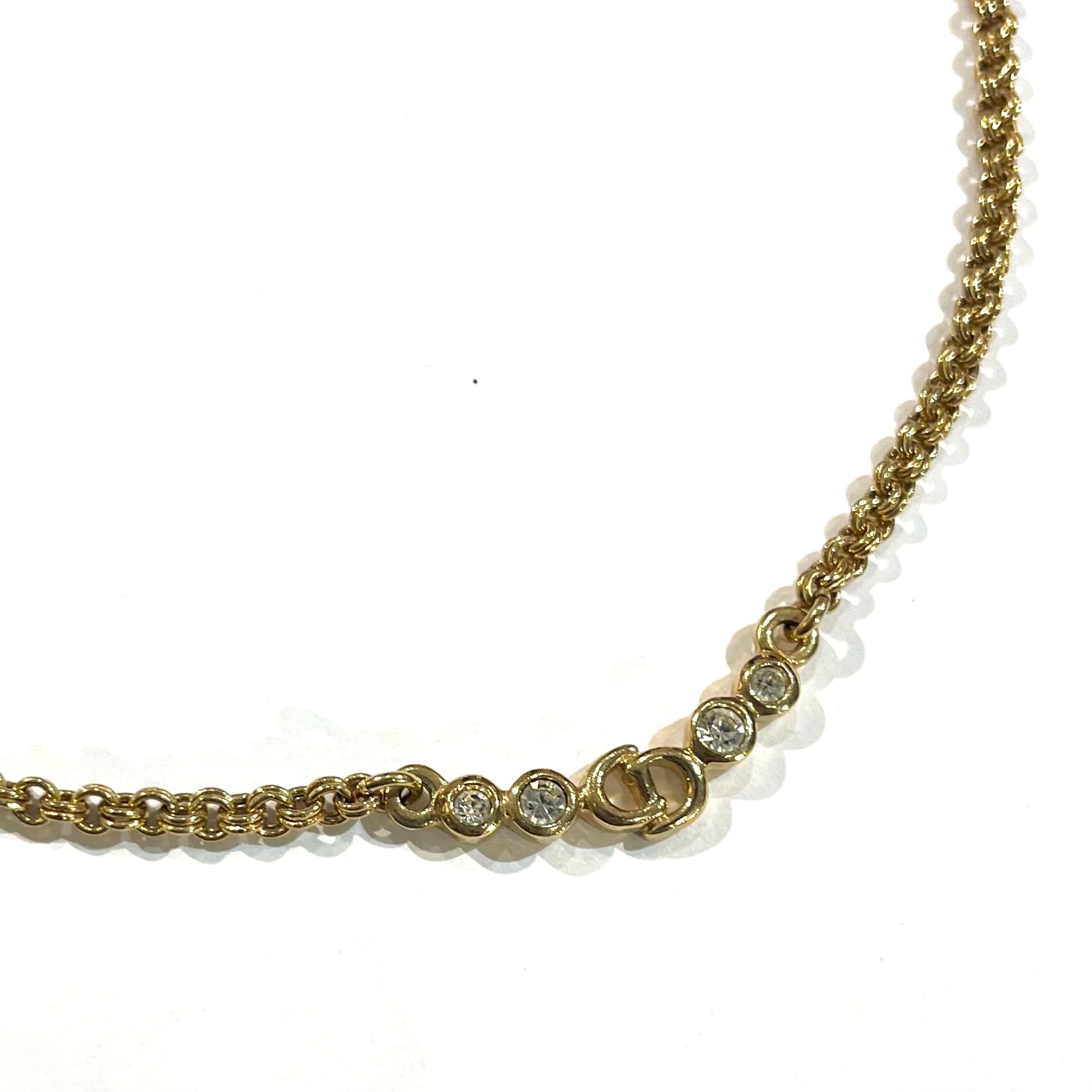 Christian Dior】2239 DIOR ディオールロゴ CDロゴ ネックレス