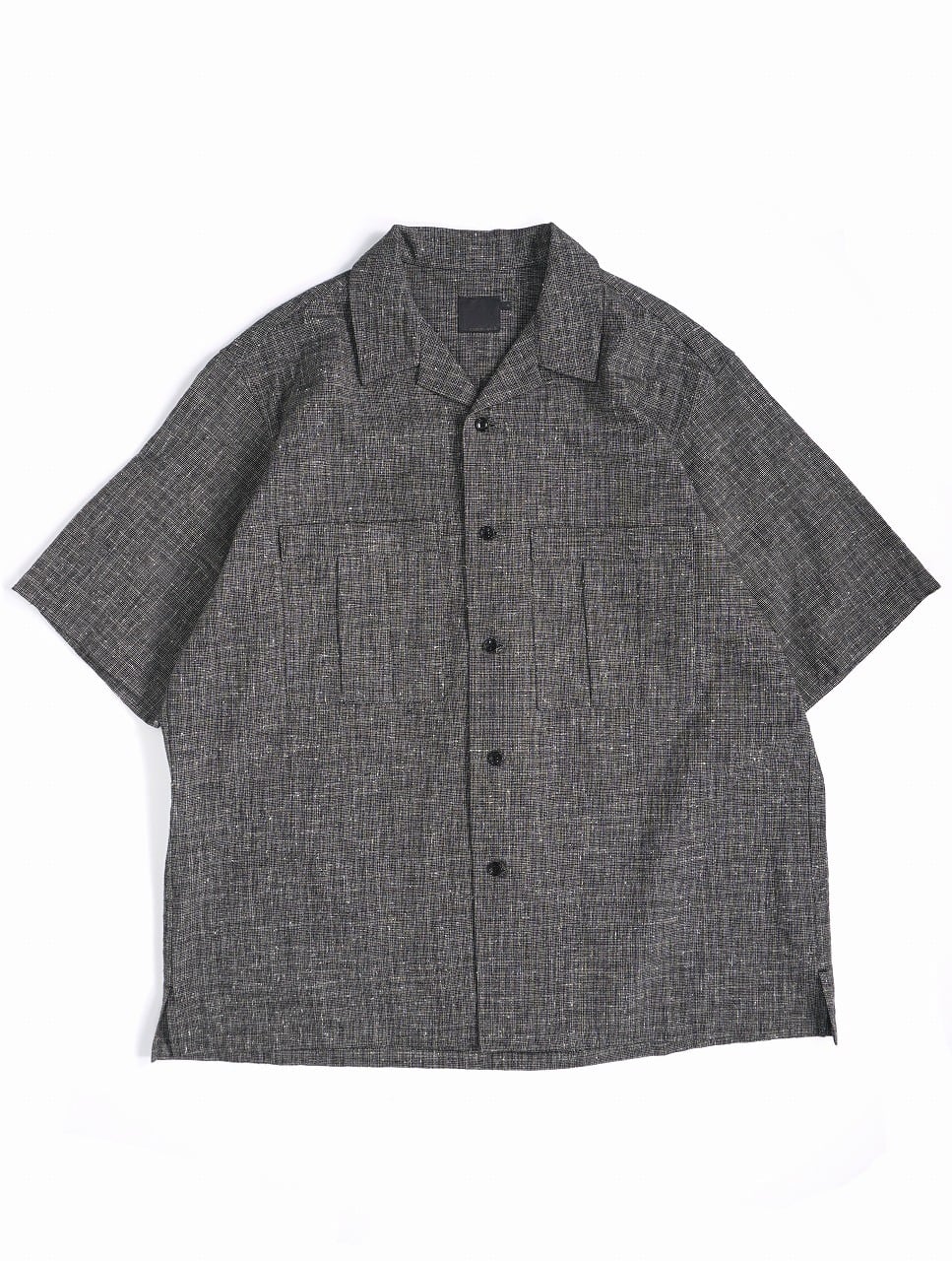 Nepped Check Open Collar Shirt