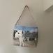 osakentaro/cow printed sholder bag pink