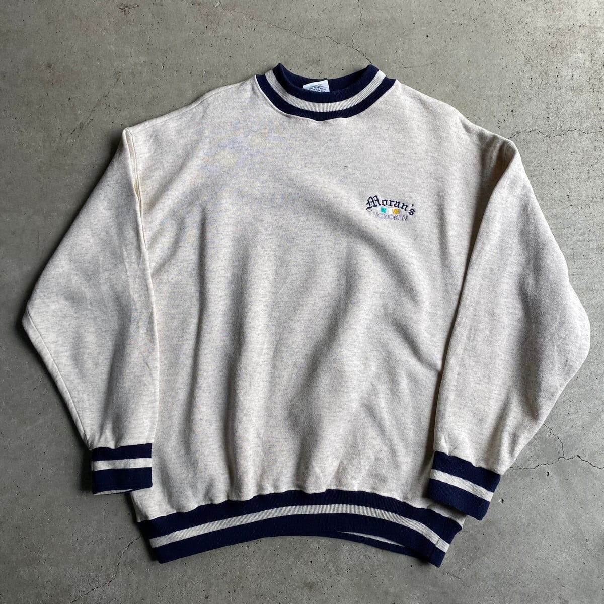 90年代 USA製 SIGNAL SPORTS 企業ロゴ ダーツ刺繍 スウェットシャツ 