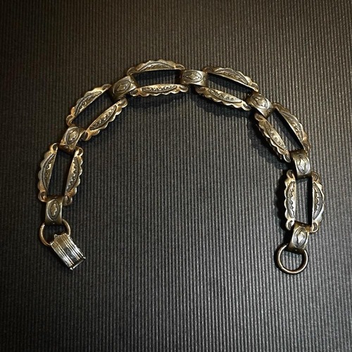 Vintage Mexican Chain Bracelet [1960s~ MEXICO Copper] Traditional Stamp