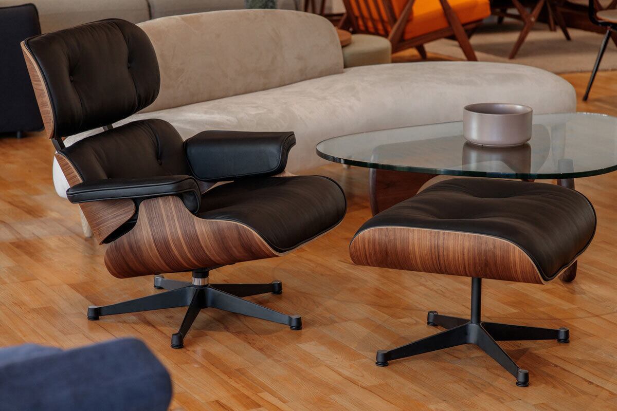 イームズ ラウンジチェア&オットマン ウォールナット E-comfort イームズ ラウンジチェア&オットマン ウォールナット E-comfort